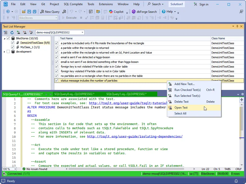 Easy customization of unit tests