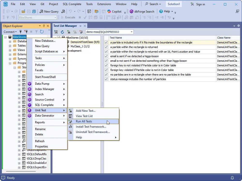 Extensive tSQLt management