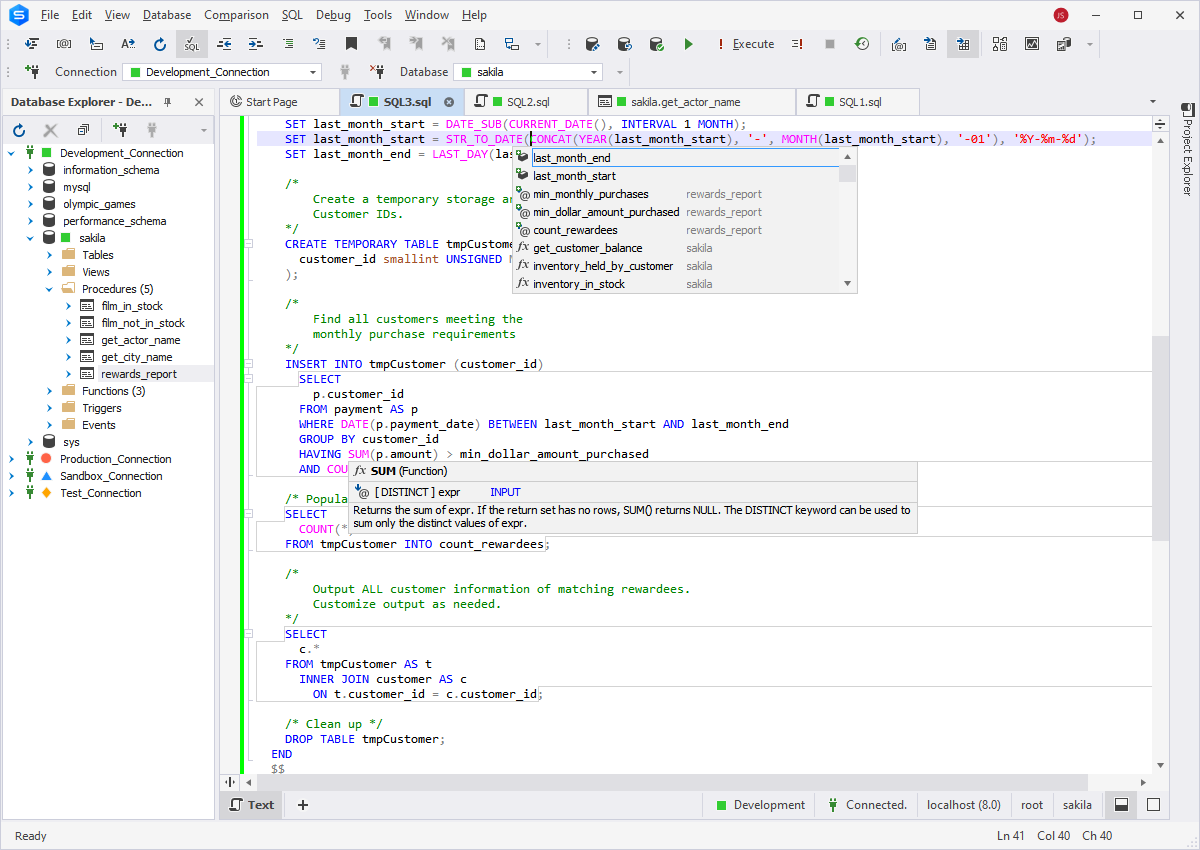 dbForge Studio for MySQL